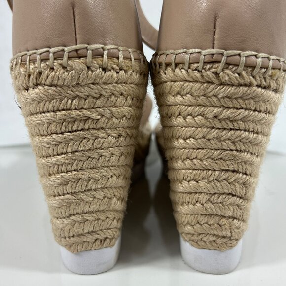 Charles By Charles David Engage Nude Strappy Espadrille Wedge Sandals Size 10M - Picture 9 of 12
